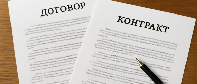 Чем отличается договор от контракта
