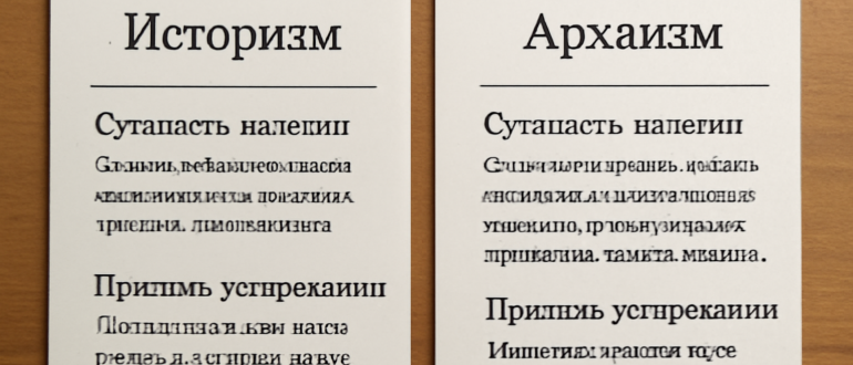 Чем отличается историзм от архаизма