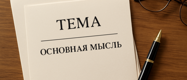 Чем отличается тема от основной мысли